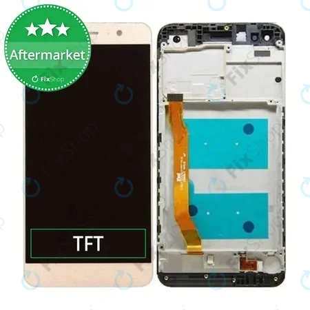Huawei Y6 Pro - LCD Kijelző + Érintőüveg + Keret (Gold) TFT