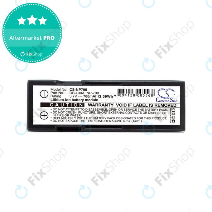 Akkumulátor Minolta Dg-X50-K, Pentax Optio Z10, Samsung L77, Sanyo, 700mAh, Li-Ion, 3.7V, NP-700, HQ