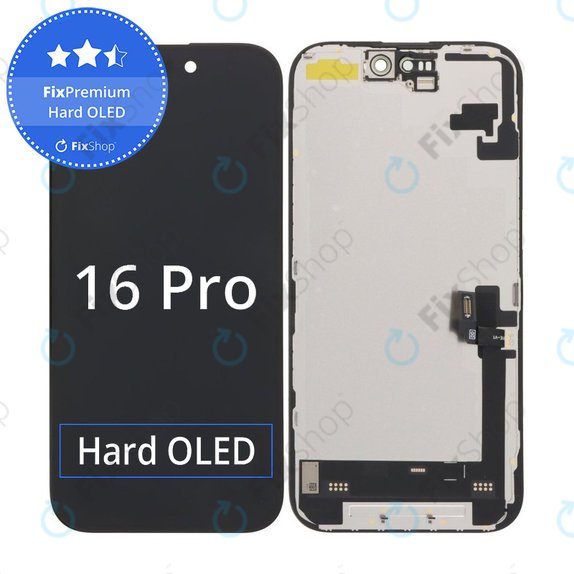 Apple iPhone 16 - LCD Kijelző + Érintőüveg + Keret Hard OLED FixPremium