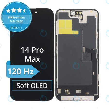 Apple iPhone 14 Pro Max - LCD Kijelző + Érintőüveg + Keret Soft OLED FixPremium 120Hz