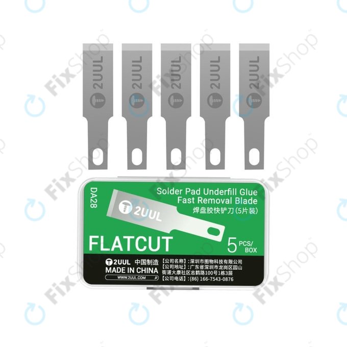 Underfill ragasztó eltávolító penge, lapos vágású, 2UUL DA28, 5db/csomag