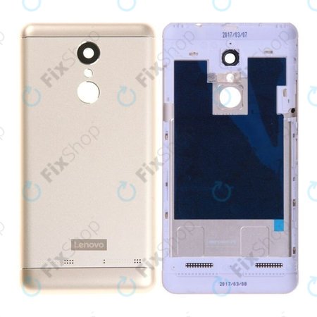 Lenovo K6 K33a48 - Akkumulátor fedőlap + Kameraüveg (Arany) - 5S58C06307