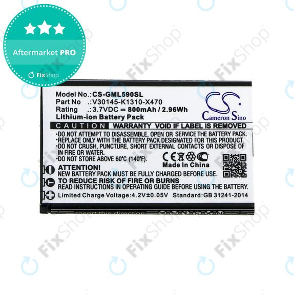 Akkumulátor Saiet Lumina, Ready, Single, Brondi Amico Favoloso, Gigaset GI390, 590, 800mAh, Li-Ion, 3.7V, V30145-K1310-X470, HQ