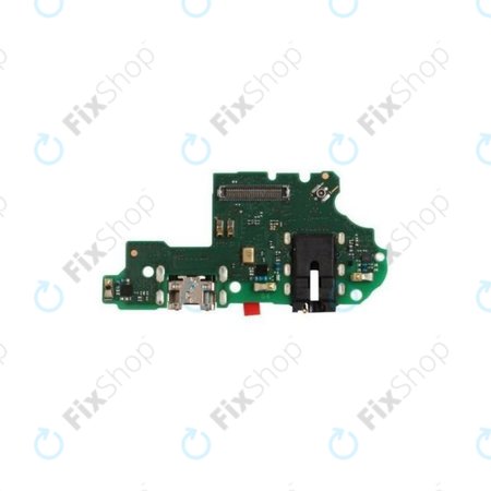 Huawei P Smart (2019) - Töltő Csatlakozó + Mikrofon + Jack Csatlakozó PCB Alaplap - 02352HVC Genuine Service Pack