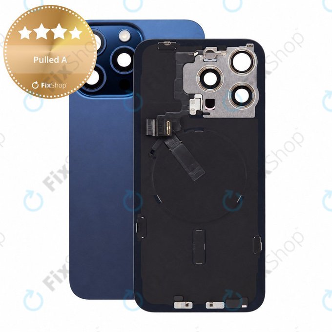 Hátsó ház üveg iPhone 15 Pro Max készülékhez, Blue Titanium, Pulled A