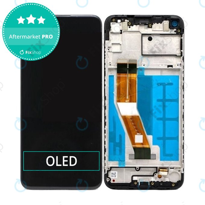 Samsung Galaxy M11 M115F - LCD Kijelző + Érintőüveg + Keret OLED