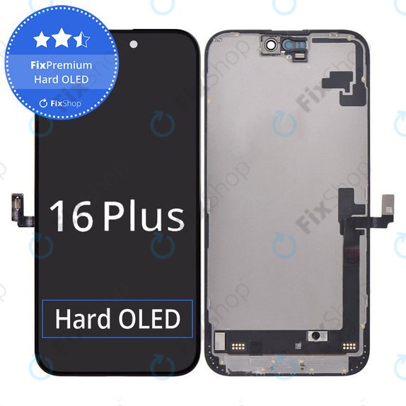 Apple iPhone 16 Plus - LCD Kijelző + Érintőüveg + Keret Hard OLED FixPremium