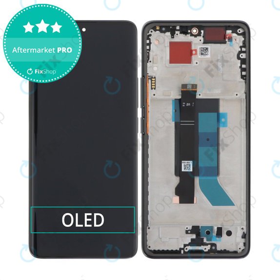 Xiaomi Redmi Note 14 Pro 5G 24090RA29G - LCD Kijelző + Érintőüveg + Keret (Midnight Black) OLED