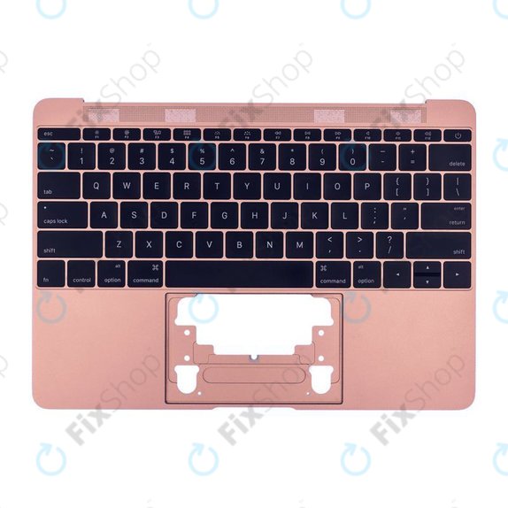 Apple MacBook 12" A1534 (Early 2015 - Mid 2017) - Felső Billentyűzet Keret + Billentyűzet US (Rose Gold)