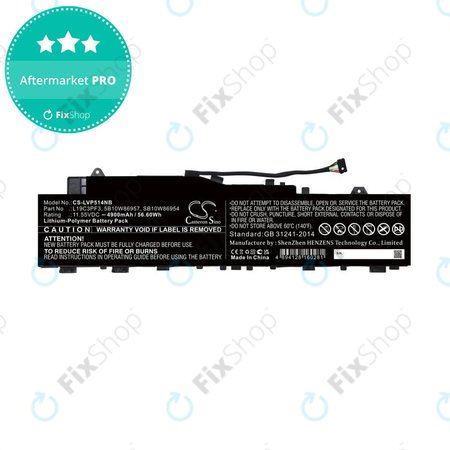 Akkumulátor Lenovo Ideapad 5 14, Xiaoxin Air 14 2020, 4900mAh, Li-Pol, 11.55V, 5B10W86957, HQ