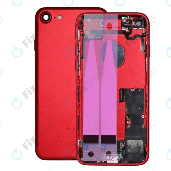 Apple iPhone 7 - Hátsó Ház Apró Alkatrészekkel (Red)
