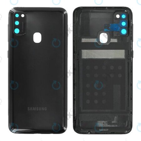 Samsung Galaxy M21 M215F - Akkumulátor Fedőlap (Black) - GH82-22609A Genuine Service Pack