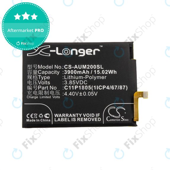 Akkumulátor Asus Zenfone Max M2, 3900mAh, Li-Pol, 3.85V, C11P1805 (1ICP4/67/87), HQ