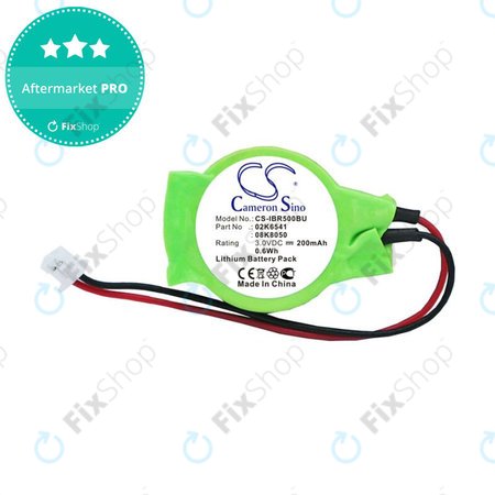 Tartalék akkumulátor Lenovo Thinkpad, 200mAh, Lithium, 3V, 02K6541, HQ