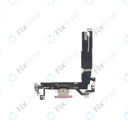 Apple iPhone 16 - Töltő Csatlakozó + Flex Kábel (Pink)