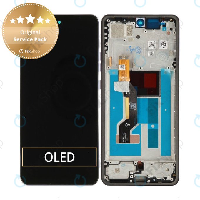 Kijelző Motorola Moto G86 5G, Érintőüveg kerettel, Cosmic Sky, 5D68C30475, Genuine Service Pack