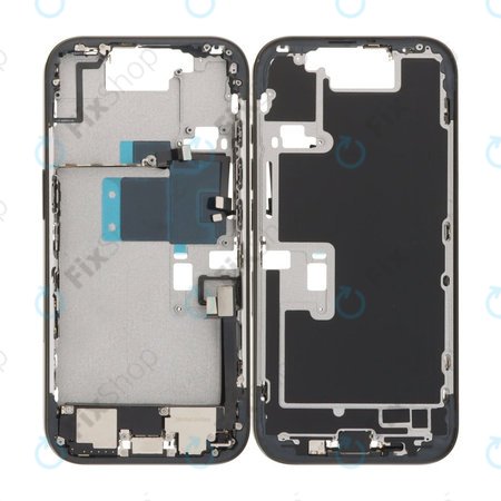 Apple iPhone 16 Pro - Középső Keret + Bekapcsoló-, Hangerő- és Kamera Gombok (Black Titanium)