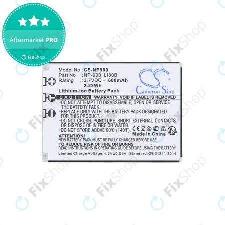 Akkumulátor Agfa, Aosta, Avant, Benq, Minolta, Olympus, Polaroid, 600mAh, Li-Ion, 3.7V, Li-80B, HQ