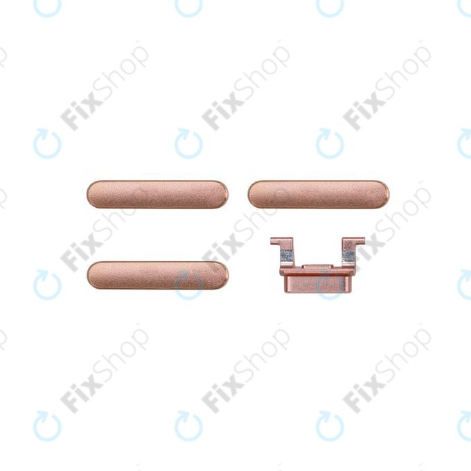 Apple iPhone 8 Plus - Hangerő + Bekapcsolás + Néma Üzemmód Gombok Szett (Gold)