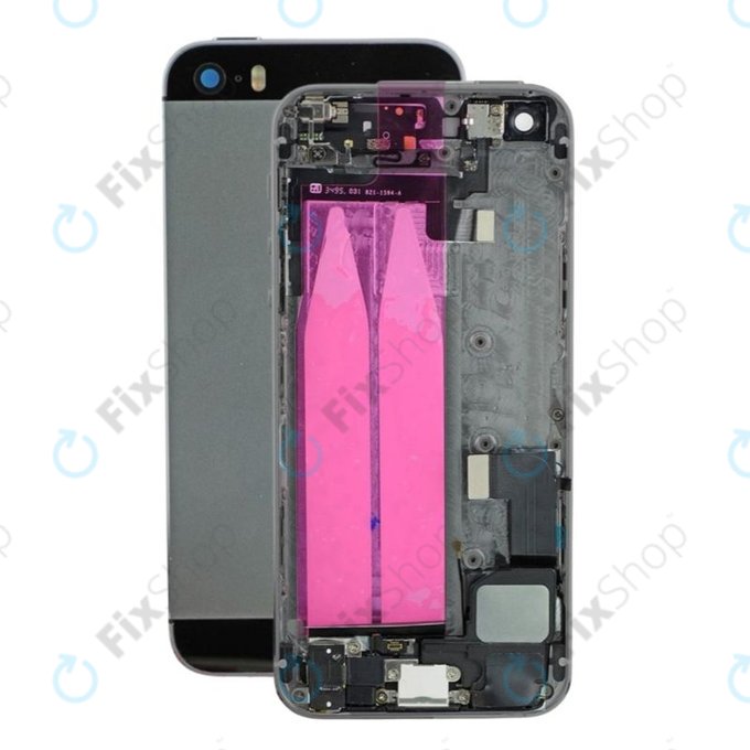 Apple iPhone 5S - Hátsó Ház Apró Alkatrészekkel (Space Gray)