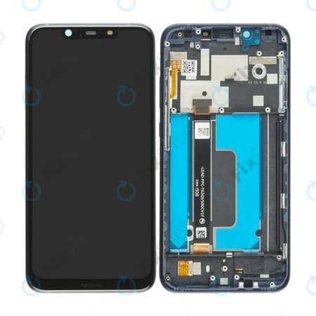 okia 8.1 (Nokia X7) - LCD Kijelző + Érintőüveg + Keret (Kék) - 20PNXLW0001