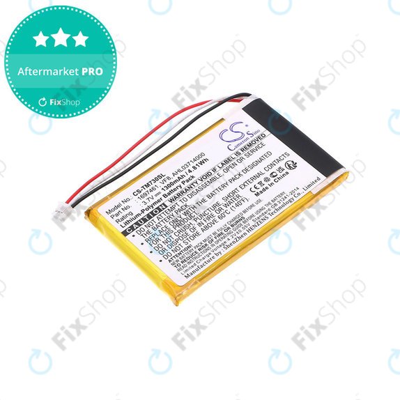Akkumulátor TomTom Go 530 Live, 630T, 720, 730T, 930T, 1697461, Li-Polymer, 3.7V, 1300mAh, HQ