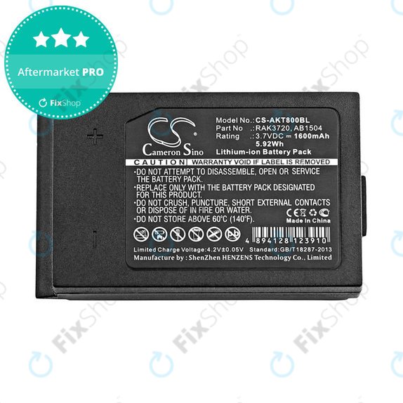 Akkumulátor Akerstroms Mercury 8B, Jupiter, Era 150J, 1600mAh, Li-Ion, 3.7V, RAK3720, HQ