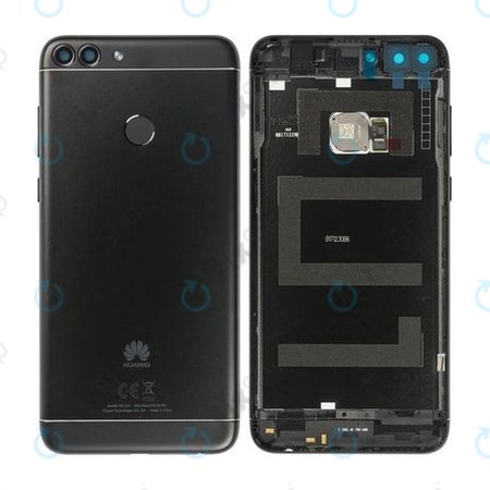 Huawei P Smart FIG-L31 - Akkumulátor fedőlap + Ujjlenyomat-olvasó (Black) - 02351TEF, 02351STS, 02352NCC Genuine Service Pack