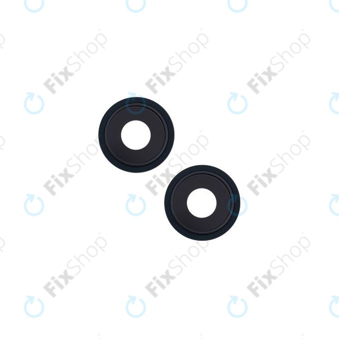 Apple iPhone 13, 13 Mini - Visszapillantó Üveg Kerettel (Midnight) - 2db