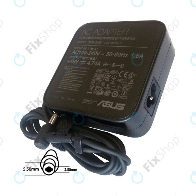Töltő adapter, Asus, B0A001-00051000, 90W, 19V, Genuine Service Pack