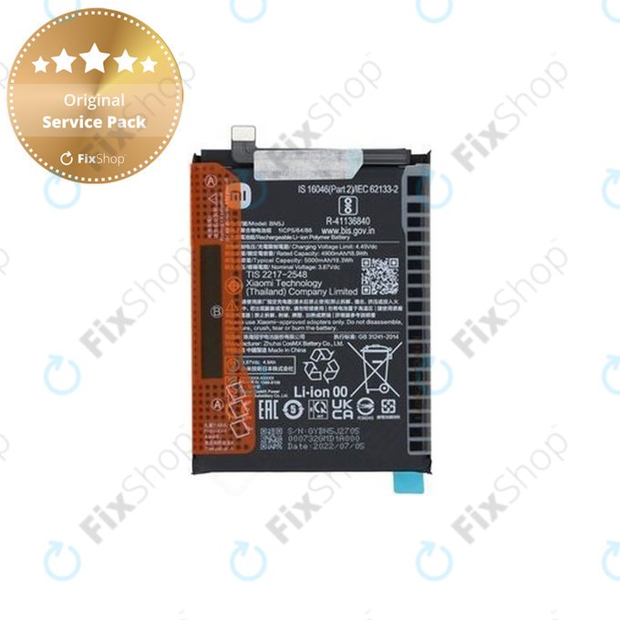 Xiaomi Poco X5 - Akkumulátor BN5J 5000mAh - 46020000F41Y Genuine Service Pack