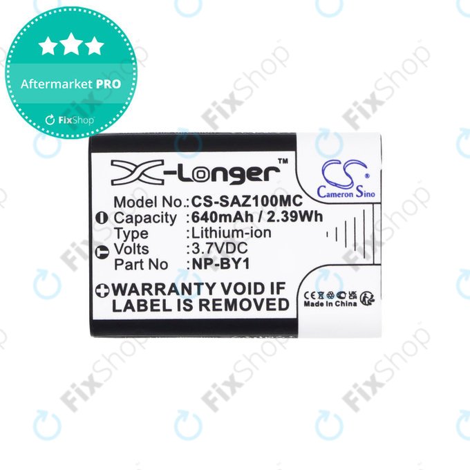 Akkumulátor Sony HDR-AZ1, 640mAh, Li-Ion, 3.7V, NP-BY1, HQ