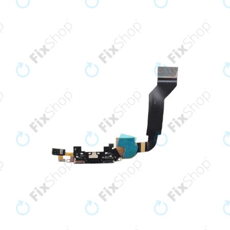 Apple iPhone 4S - Töltő Csatlakozó + Mikrofon + Flex Kábelek (Black)