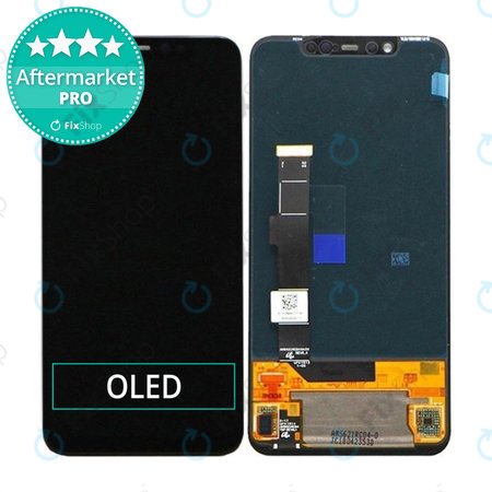 Xiaomi Mi 8 - LCD Kijelző + Érintőüveg (Black) OLED