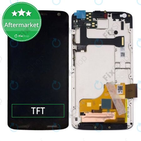 Motorola Moto X Force XT1581 - LCD Kijelző + Érintőüveg + Keret (Black) TFT