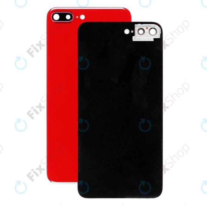 Apple iPhone 8 Plus - Hátsó Ház Üveg Kamera Tartóval (Red)