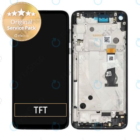 Motorola Moto G Pro - LCD Kijelző + Érintőüveg + Keret (Mystic Indigo) - 5D18C16909 Genuine Service Pack