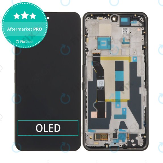 Nothing Phone (3a) Pro - LCD Kijelző + Érintőüveg + Keret (Black) OLED