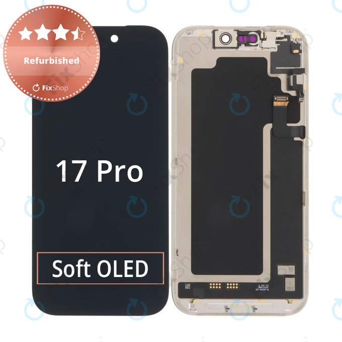 Apple iPhone 17 Pro - LCD Kijelző + Érintőüveg + Keret Refurbished