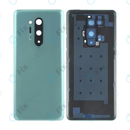 OnePlus 8 Pro - Akkumulátor Fedőlap + Hátlapi Kameralencse Üveg (Glacial Green)