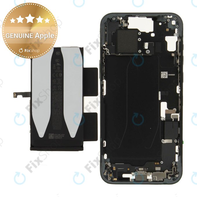 Középső keret akkumulátorral | iPhone 15 Plus | Black | ZD076-00674 | Genuine Apple