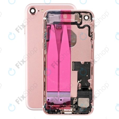 Apple iPhone 7 - Hátsó Ház Apró Alkatrészekkel (Rose Gold)