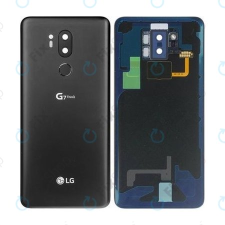 LG G710EM G7 ThinQ - Akkumulátor Fedőlap + Ujjlenyomat Érzékelő ujj (Fekete) - ACQ90241011