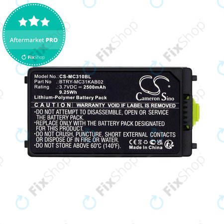 Akkumulátor Symbol, Zebra MC3100, MC3190, 2500mAh, Li-Pol, 3.7V, BTRY-MC31KAB02, HQ
