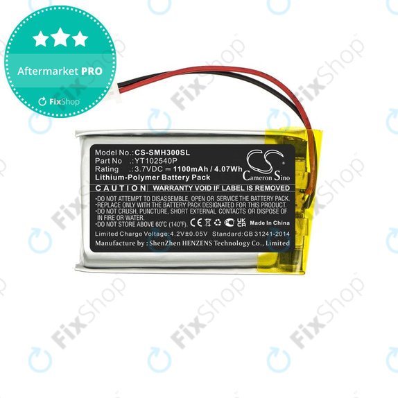 Akkumulátor Sena 30K, Sena 50S, SP46, 1100mAh, Li-Pol, 3.7V, YT102540P, HQ