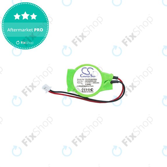 Akkumulátor CMOS for Advent, Asus, HP, MSI, 200mAh, Lithium, 3V, GC02000KJ00, HQ