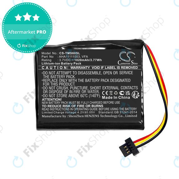 Akkumulátor TomTom Start 60, 1020mAh, Li-Ion, 3.7V, VFA, HQ