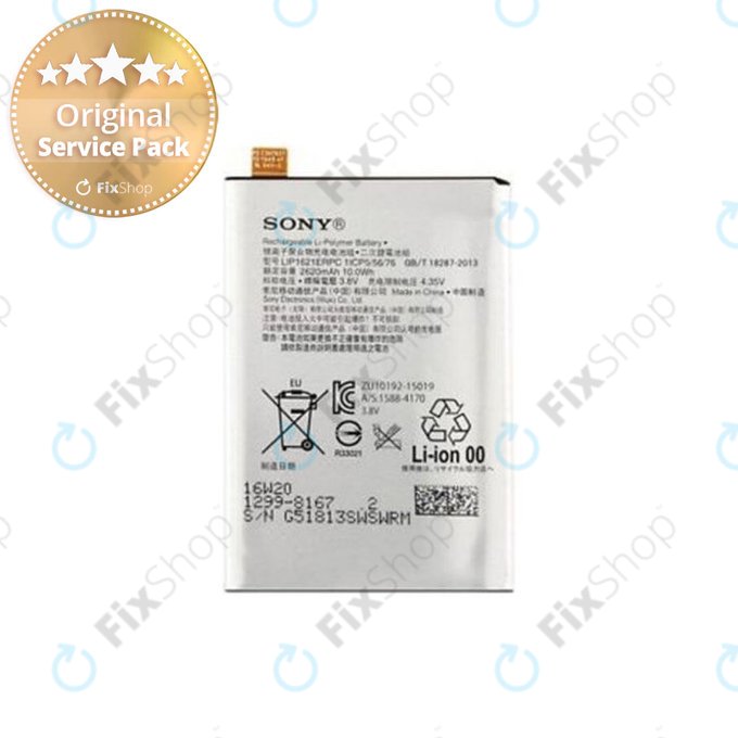 Sony Xperia X F5121, X Dual F5122, L1 G3313 - Akkumulátor LIS1621ERPC 2620mAh - 1299-8167 Genuine Service Pack
