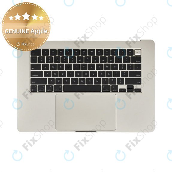 Felső billentyűzetkeret MacBook Air 15", A3114 (2024), US billentyűzettel és akkumulátorral, Starlight, 661-40268, Genuine Apple