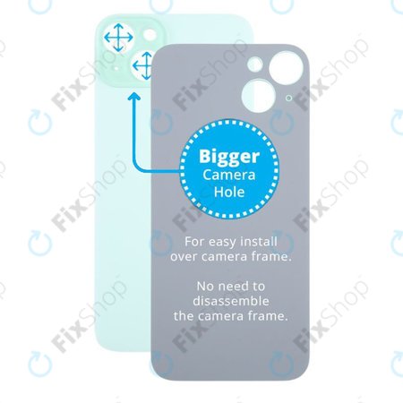 Apple iPhone 15 Plus - Hátsó Ház Üveg Nagyobb Kamera Nyílással (Green)